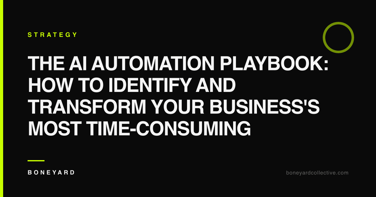 The AI Automation Playbook: How to Identify and Transform Your Business's Most Time-Consuming Workflows — Boneyard Collective